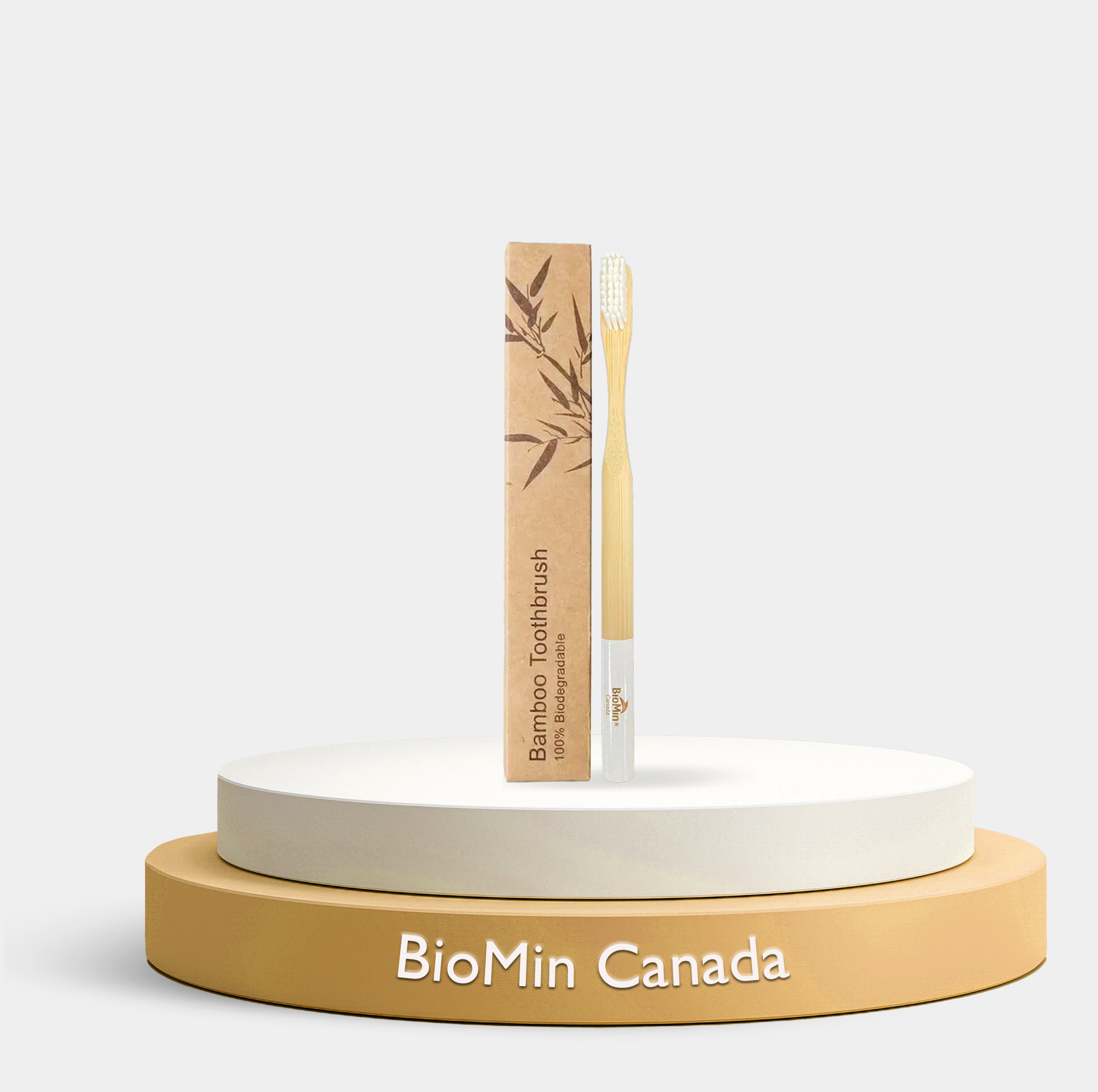 Cepillo de dientes desechable de bambú biodegradable ecológico
