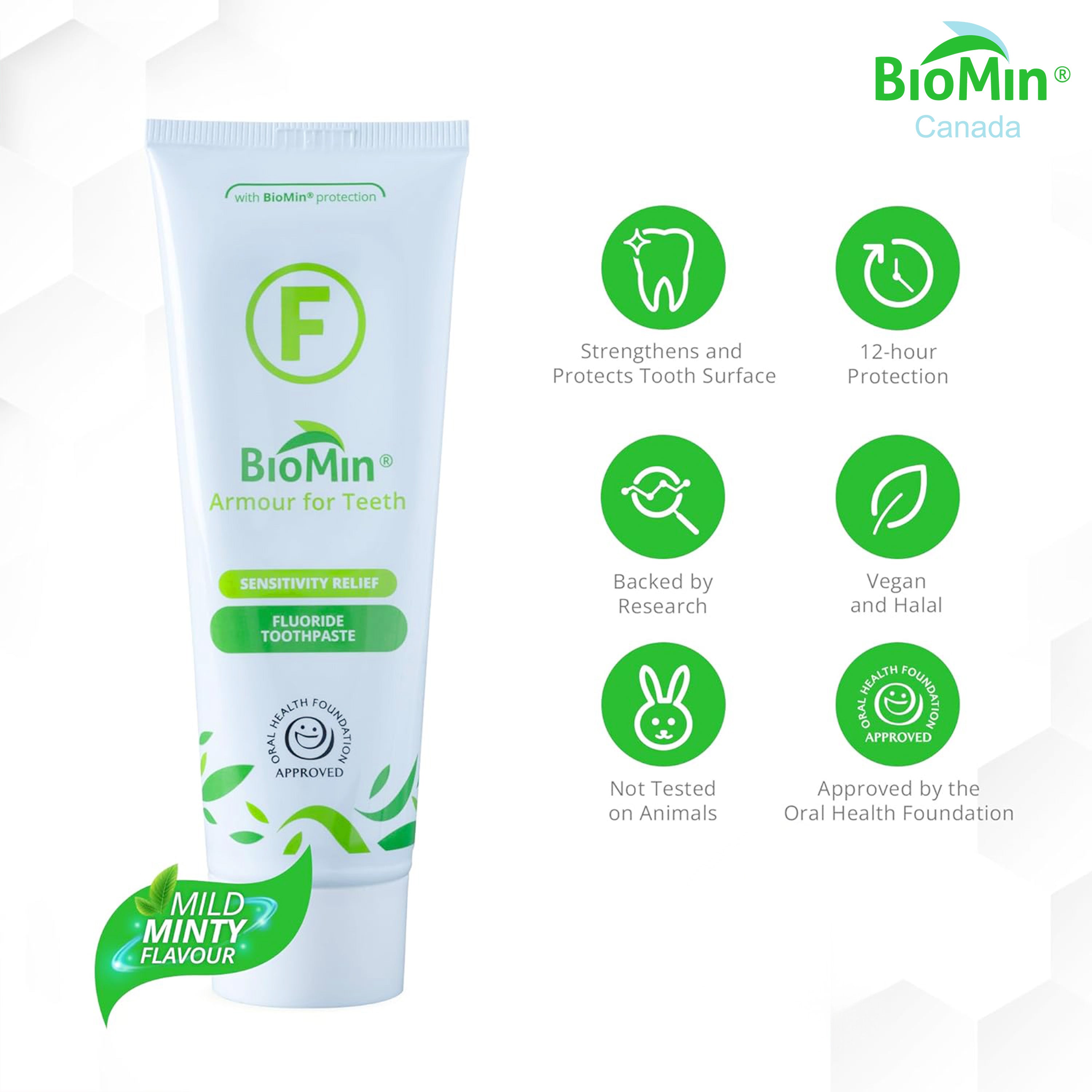 BioMin™ F 75 ml - Dents Sensibles &amp; Dentifrice Reminéralisant