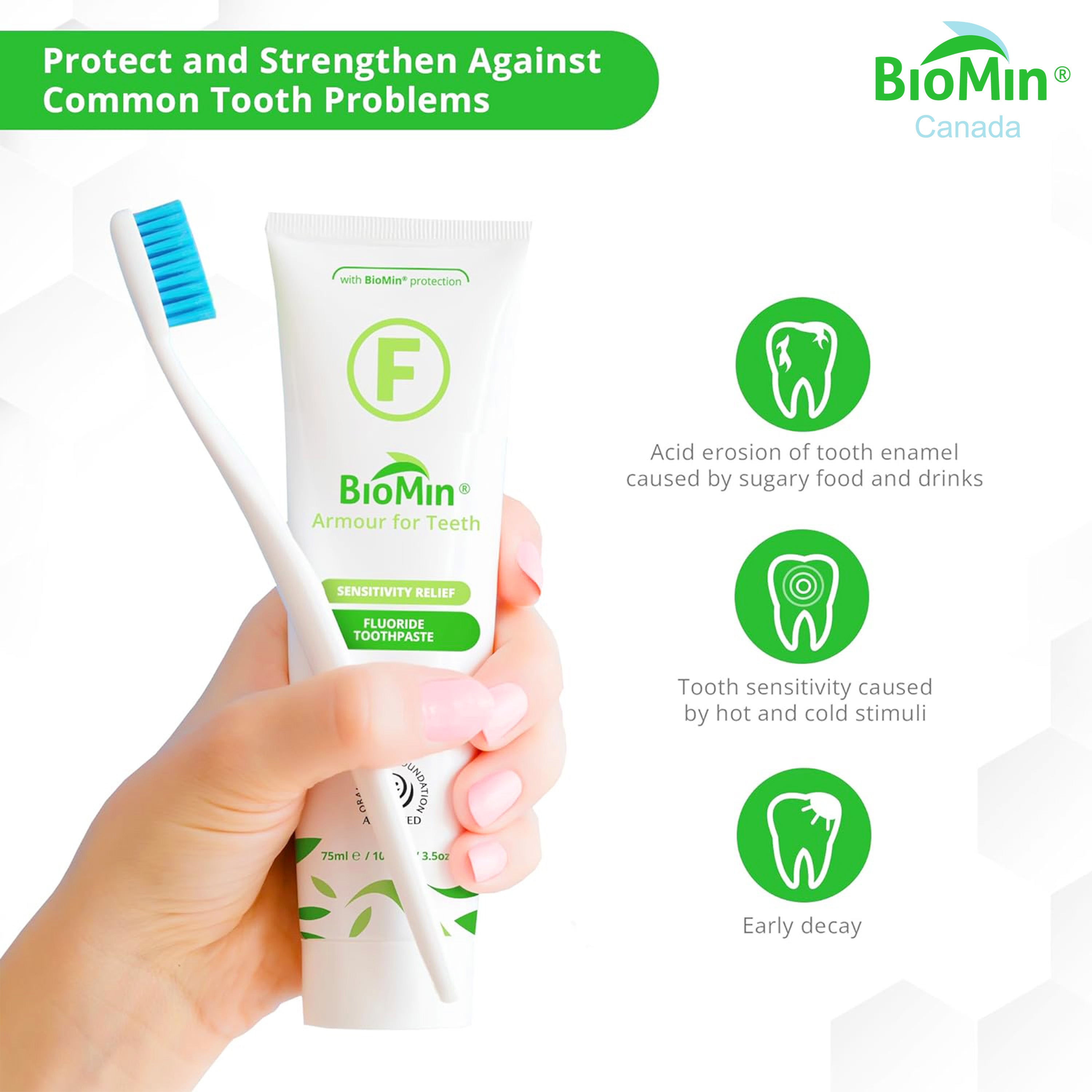 BioMin™ F 75 ml - Dents Sensibles &amp; Dentifrice Reminéralisant