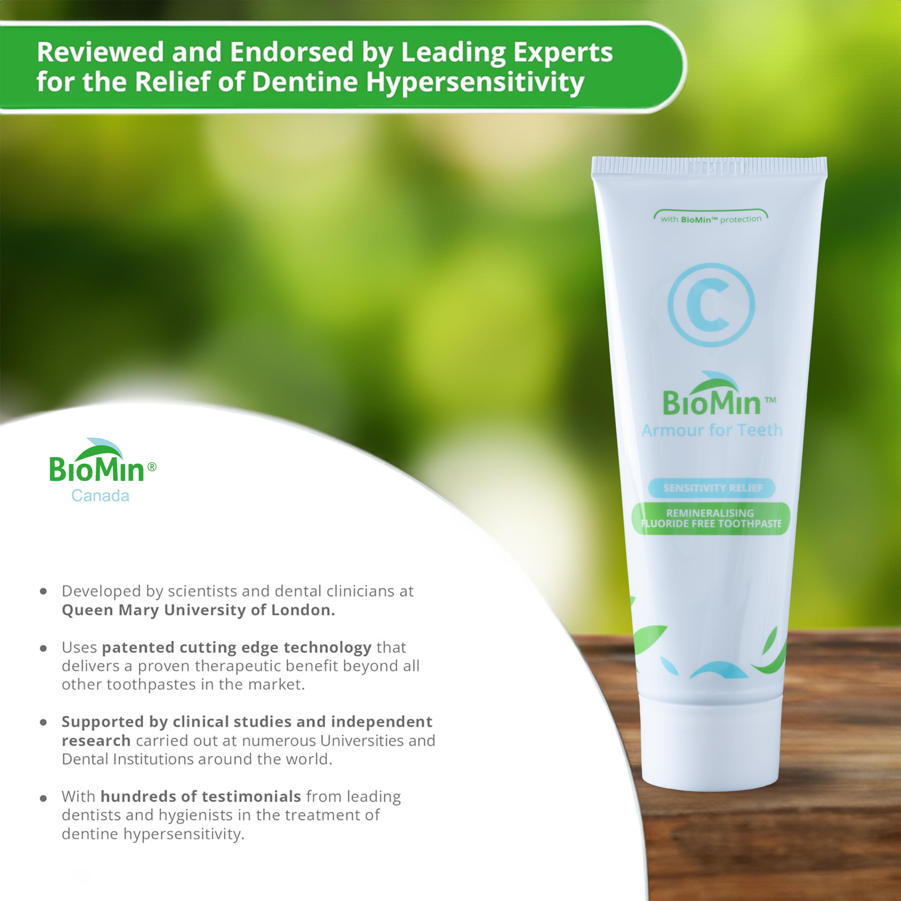 BioMin™ C 75 ml - Fluoride Free Sensitivity & Remineralizing Toothpaste